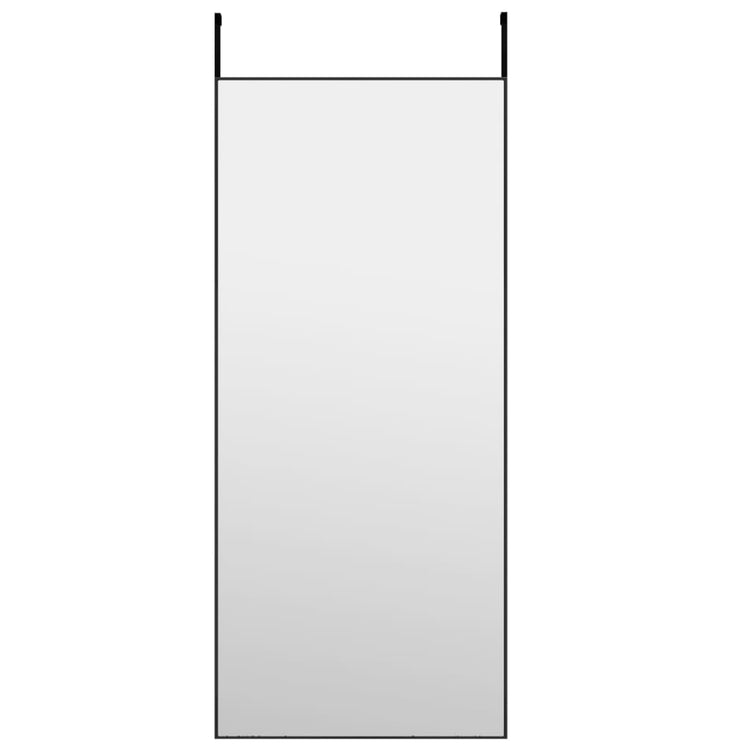 Vidaxl -Türspiegel 40x100 cm Glas und Aluminiumschwarz