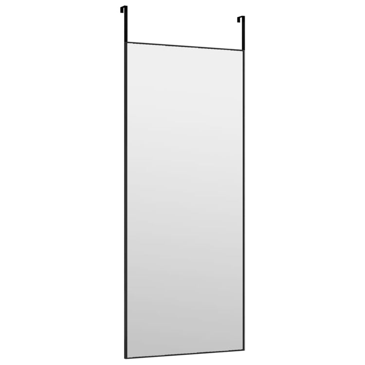 Vidaxl -Türspiegel 40x100 cm Glas und Aluminiumschwarz