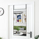 Vidaxl -Türspiegel 50x100 cm Glas und Aluminiumschwarz