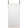 Vidaxl -Türspiegel 30x60 cm Glas und Aluminium Gold gefärbt