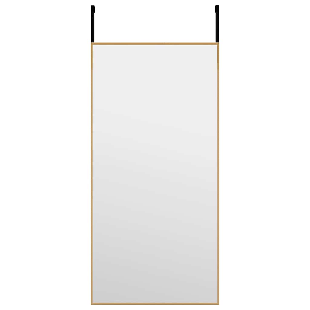 Vidaxl -Türspiegel 30x60 cm Glas und Aluminium Gold gefärbt
