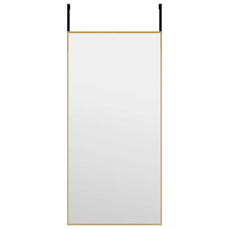 Vidaxl -Türspiegel 30x60 cm Glas und Aluminium Gold gefärbt