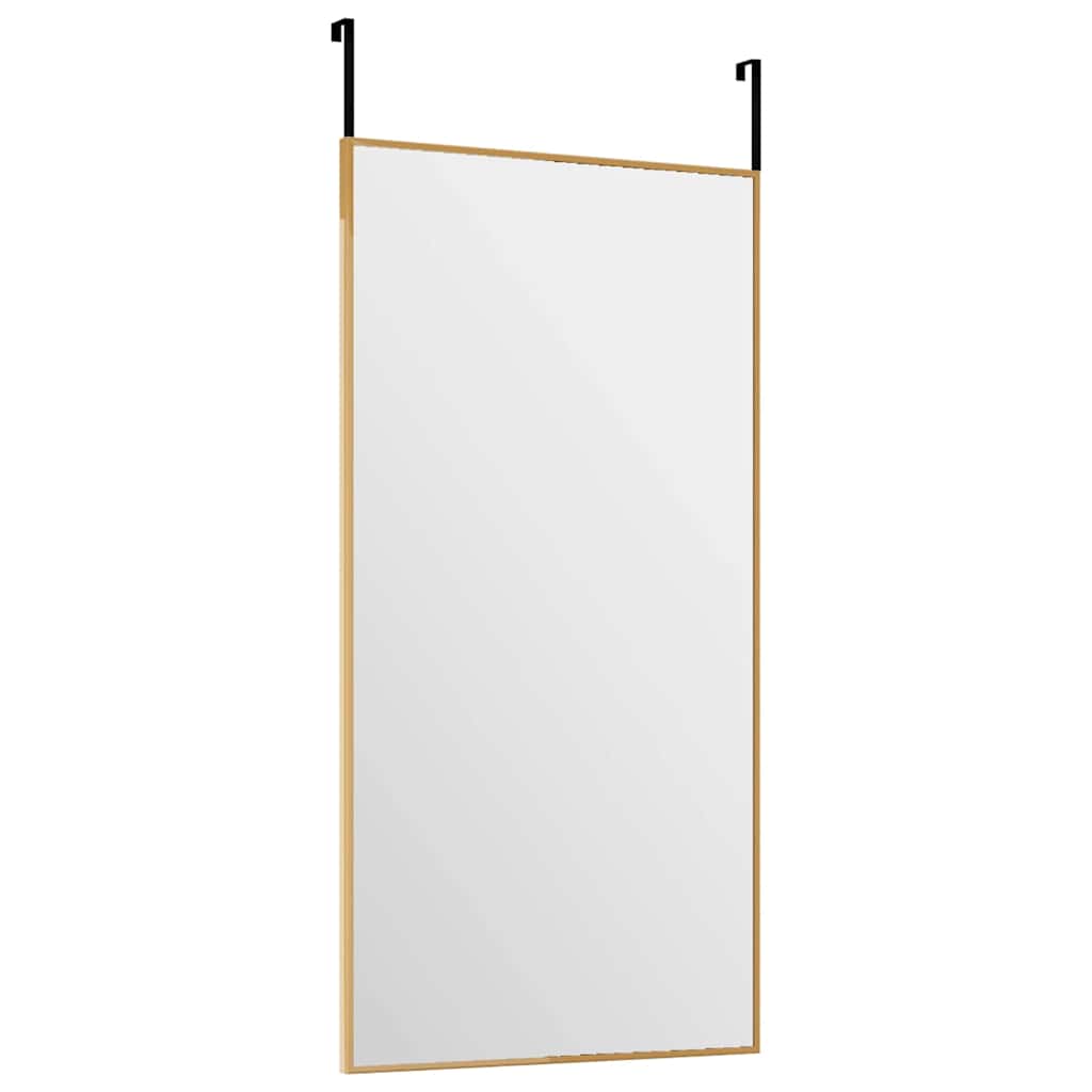 Vidaxl -Türspiegel 30x60 cm Glas und Aluminium Gold gefärbt