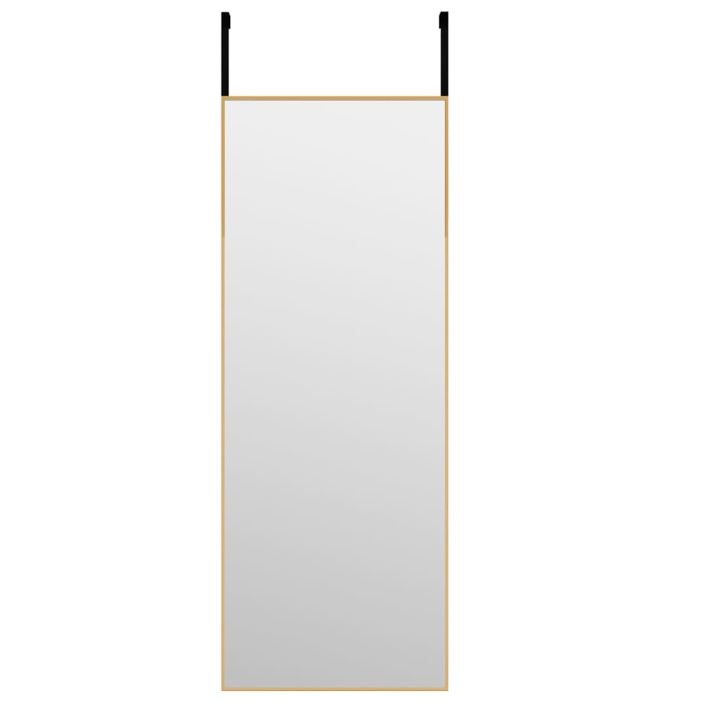 VIDAXL -Türspiegel 30x80 cm Glas und Aluminium Gold gefärbt