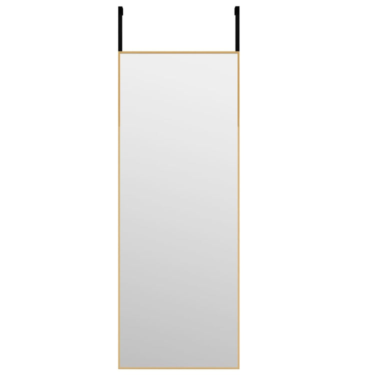 VIDAXL -Türspiegel 30x80 cm Glas und Aluminium Gold gefärbt
