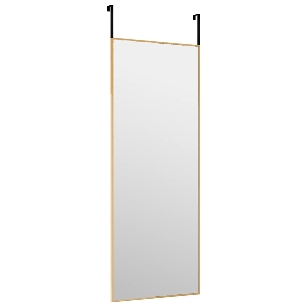 VIDAXL -Türspiegel 30x80 cm Glas und Aluminium Gold gefärbt