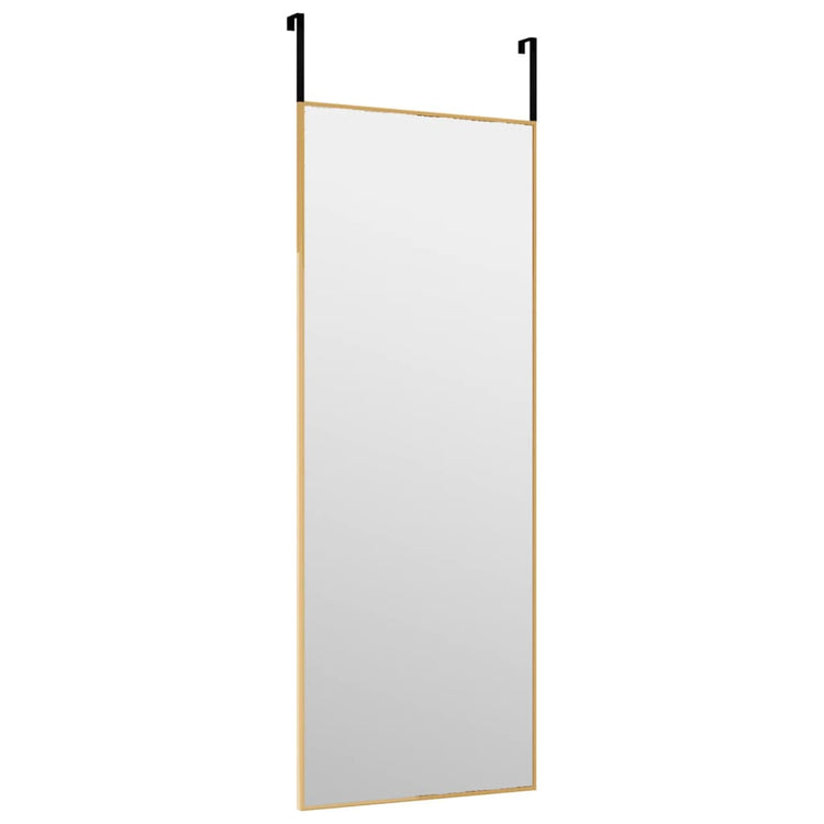 VIDAXL -Türspiegel 30x80 cm Glas und Aluminium Gold gefärbt