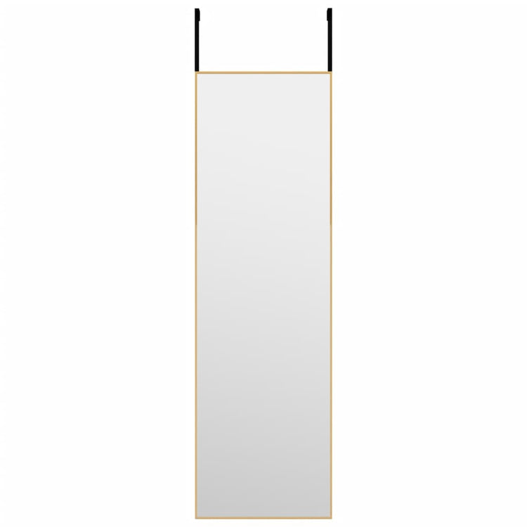 VIDAXL -Tür Spiegel 30x100 cm Glas und Aluminium Gold gefärbt