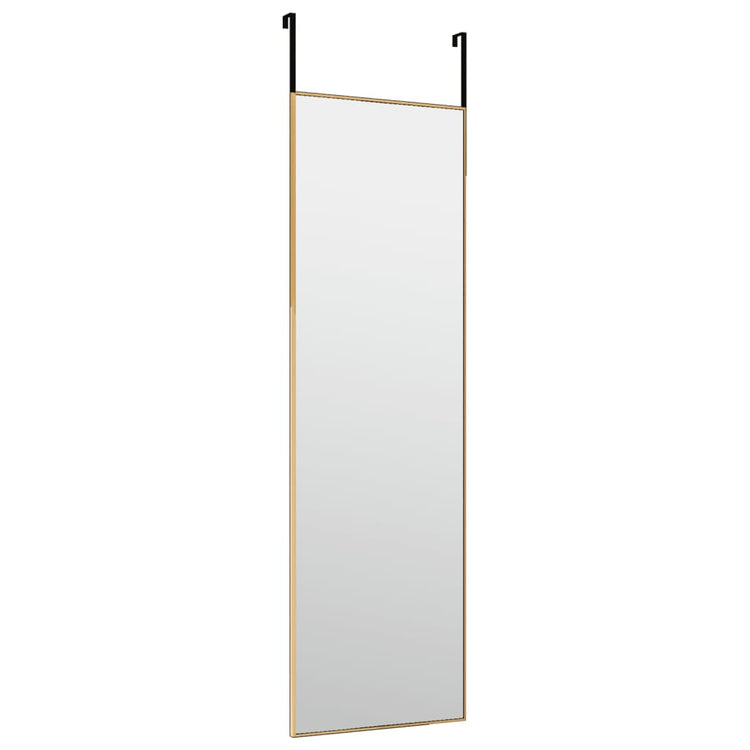 VIDAXL -Tür Spiegel 30x100 cm Glas und Aluminium Gold gefärbt
