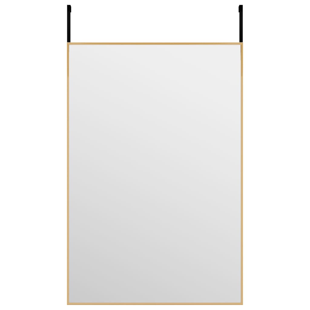 Vidaxl -Türspiegel 40x60 cm Glas und Aluminium Gold gefärbt