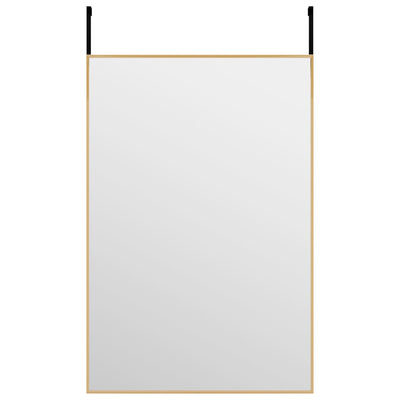 Vidaxl -Türspiegel 40x60 cm Glas und Aluminium Gold gefärbt