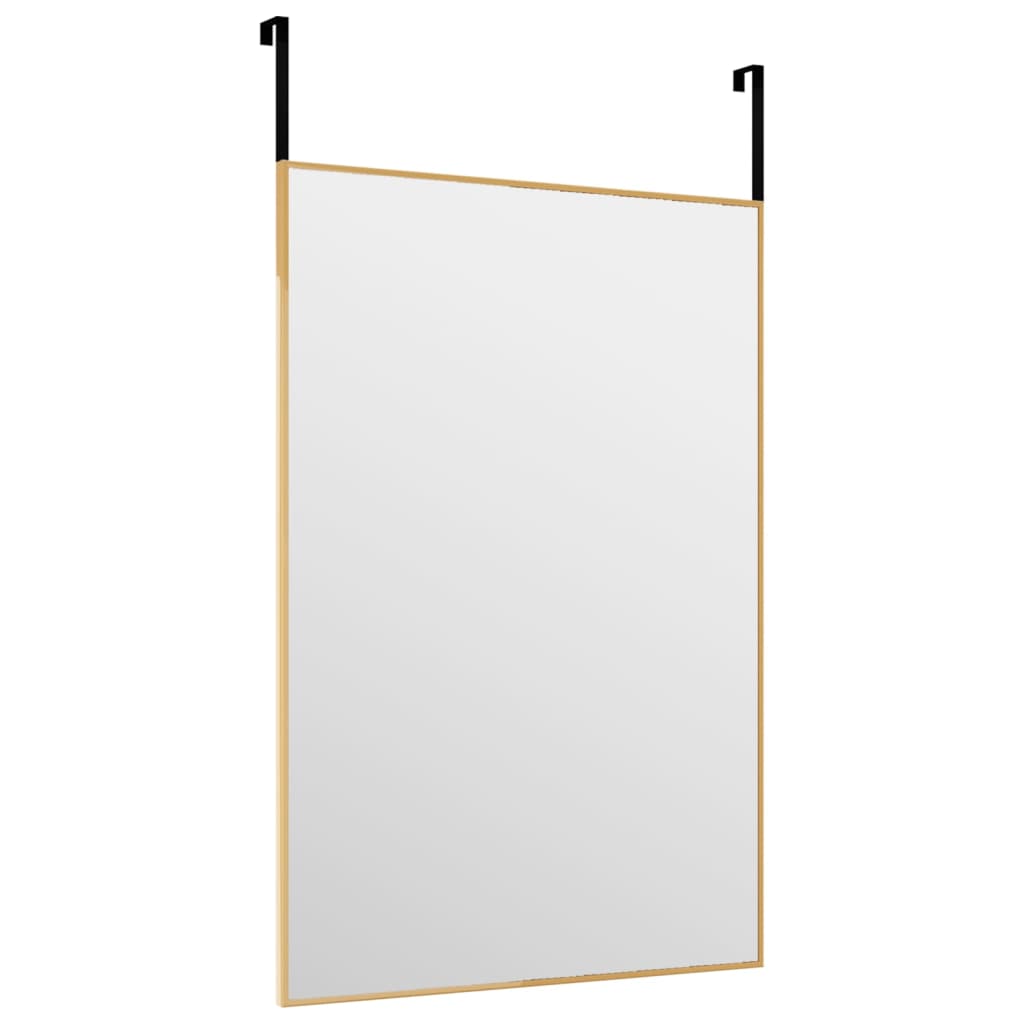 Vidaxl -Türspiegel 40x60 cm Glas und Aluminium Gold gefärbt