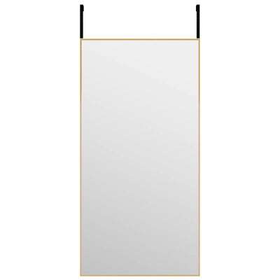 Vidaxl -Türspiegel 40x80 cm Glas und Aluminium Gold gefärbt