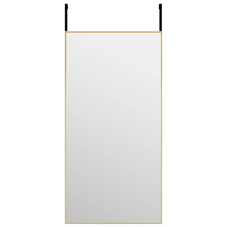 Vidaxl -Türspiegel 40x80 cm Glas und Aluminium Gold gefärbt
