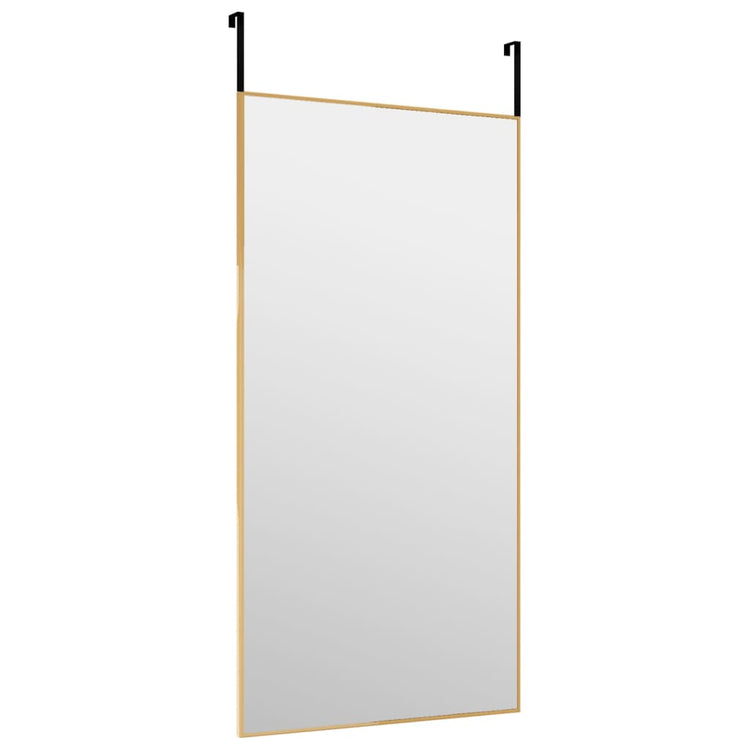 Vidaxl -Türspiegel 40x80 cm Glas und Aluminium Gold gefärbt