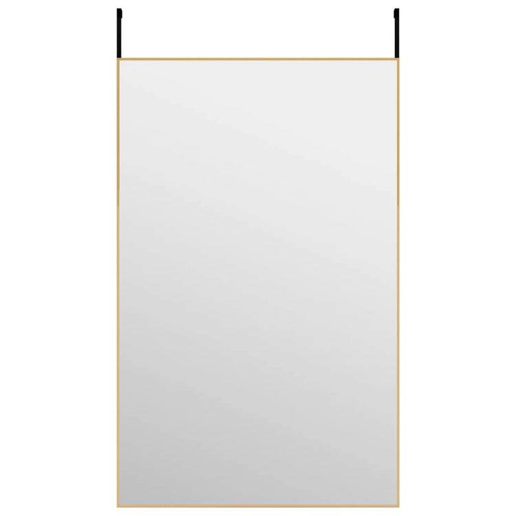 Vidaxl -Türspiegel 50x80 cm Glas und Aluminium Gold gefärbt