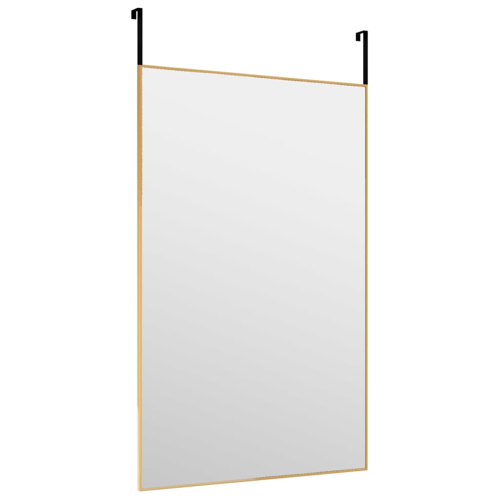 Vidaxl -Türspiegel 50x80 cm Glas und Aluminium Gold gefärbt