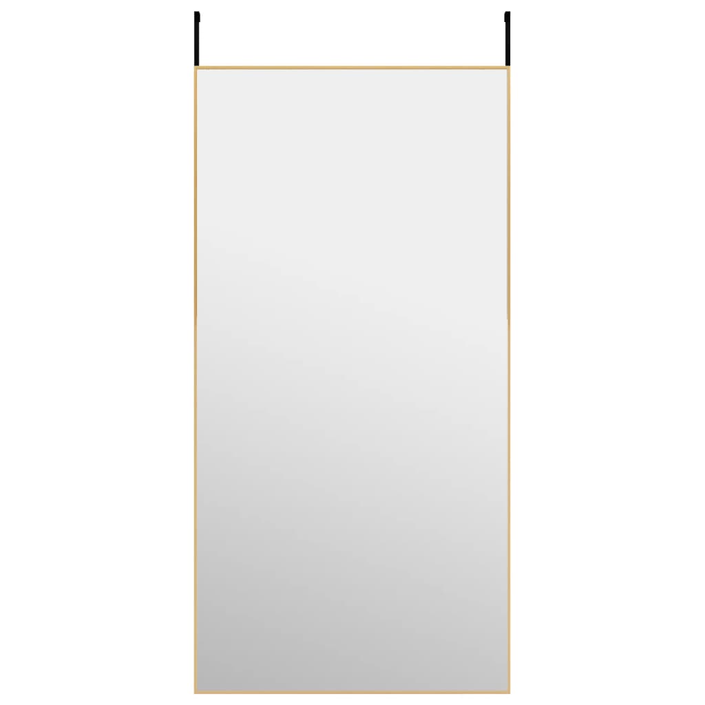 VIDAXL -Türspiegel 50x100 cm Glas und Aluminium Gold gefärbt