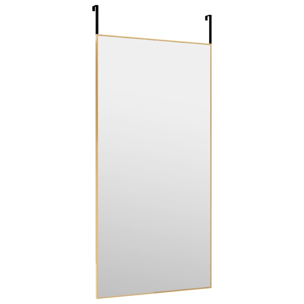 VIDAXL -Türspiegel 50x100 cm Glas und Aluminium Gold gefärbt