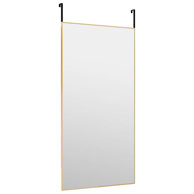 VIDAXL -Türspiegel 50x100 cm Glas und Aluminium Gold gefärbt