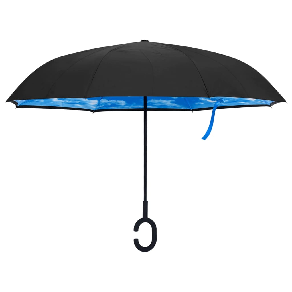 Vidaxl Regenschirm C-Handle 108 cm Schwarz