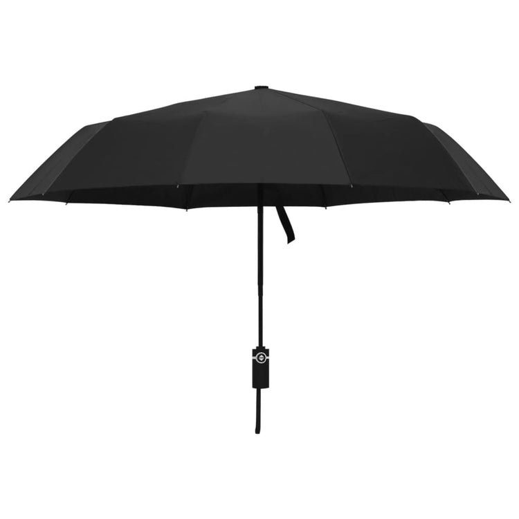 Vidaxl Regenschirm falten automatisch 104 cm schwarz faltbar