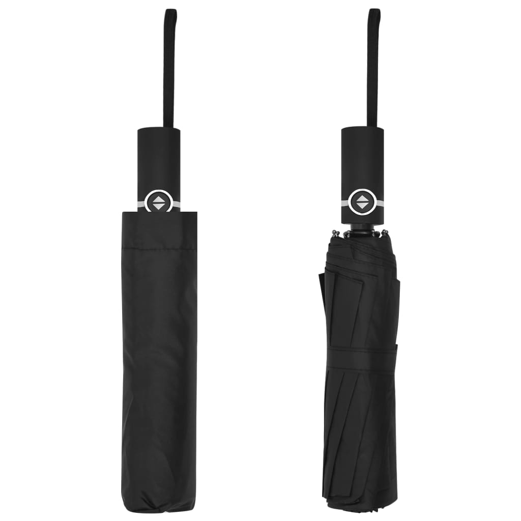 Vidaxl Regenschirm falten automatisch 104 cm schwarz faltbar