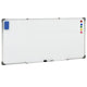 Vidaxl Whiteboard Magnetic 110x60 cm Stahlweiß