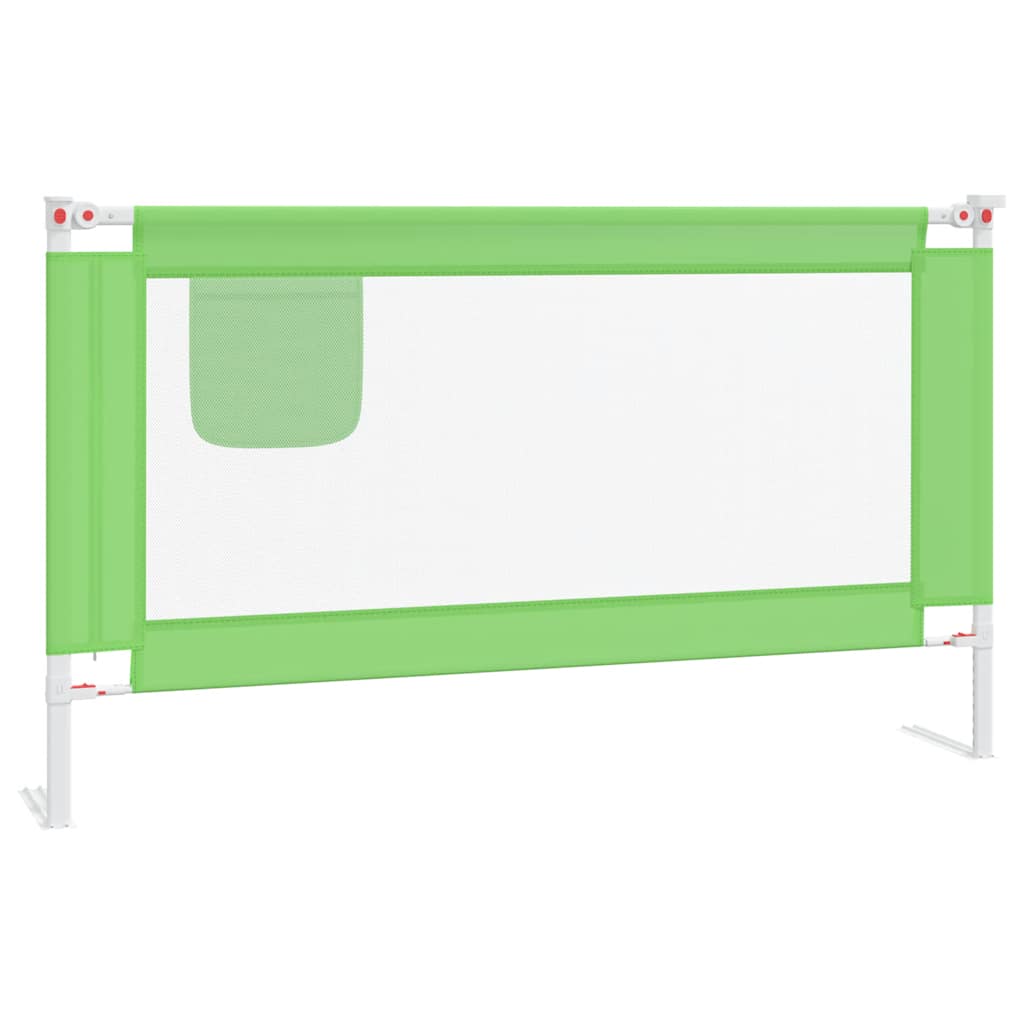 vidaXL Bettgitter Kleinkind 140x25 cm Stoff grün