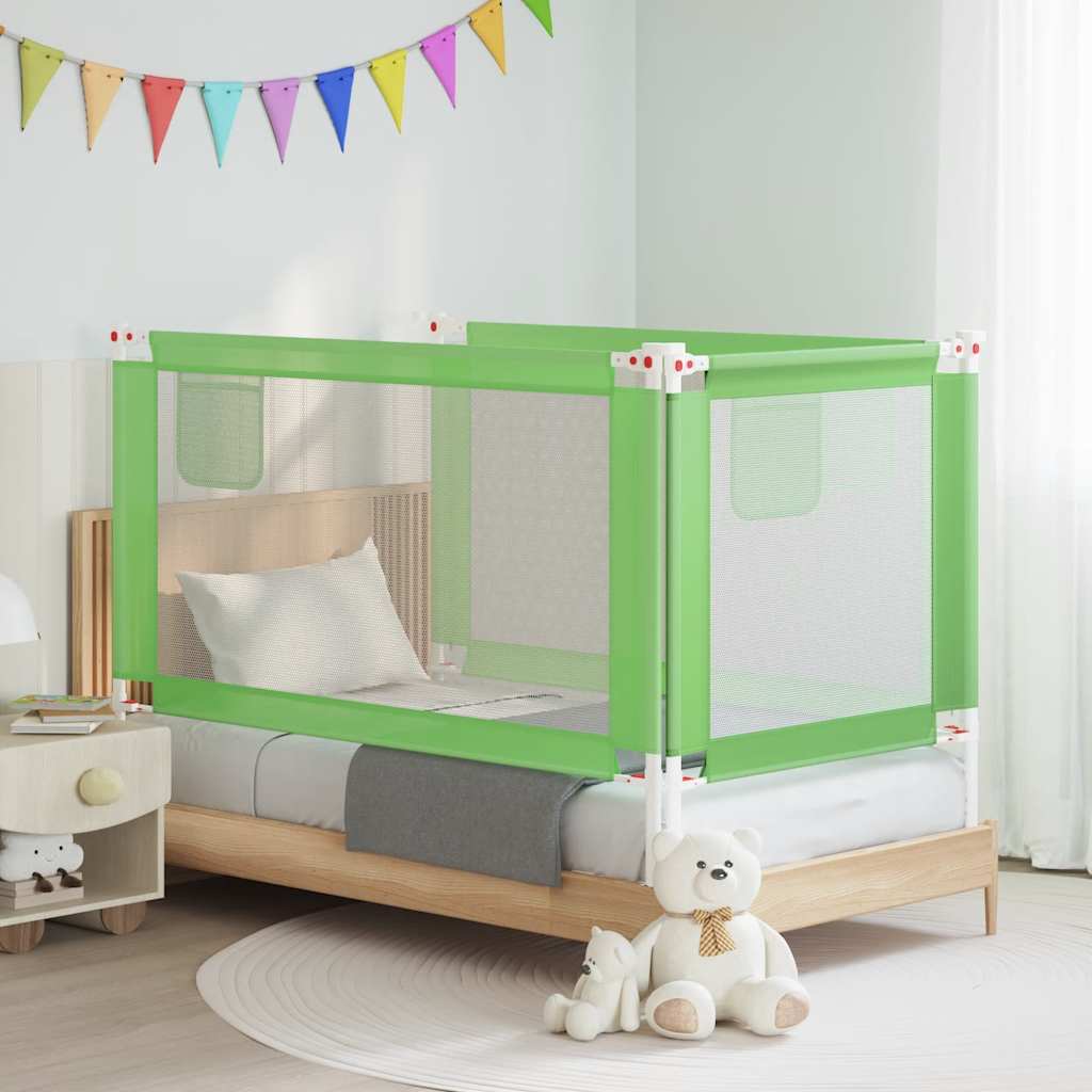 Vidaxl Bettdiagramm Kleinkind 150x25 cm Stoff grün