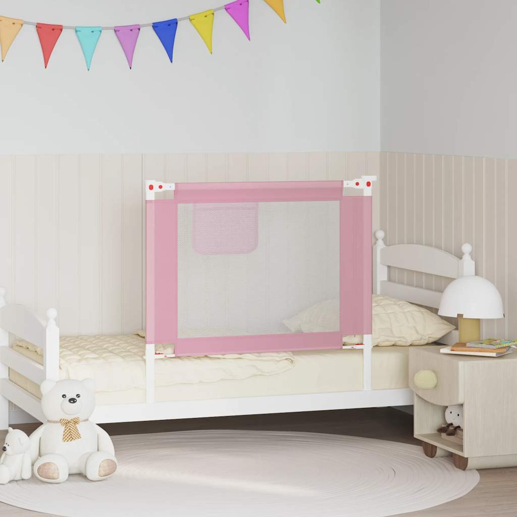 Vidaxl Bettdiagramm Kleinkind 90x25 cm Stoff rosa
