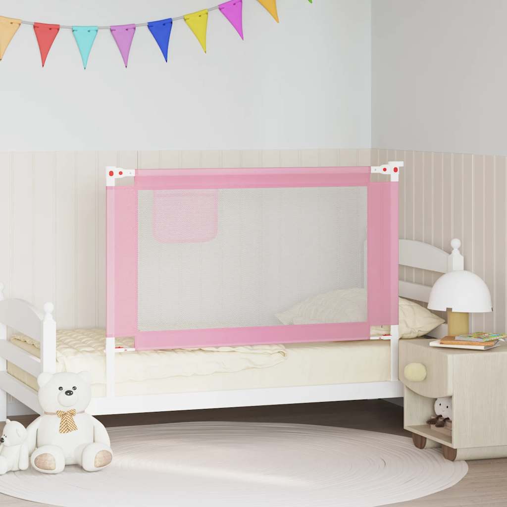 Vidaxl Bettdiagramm Kleinkind 120x25 cm Stoff rosa