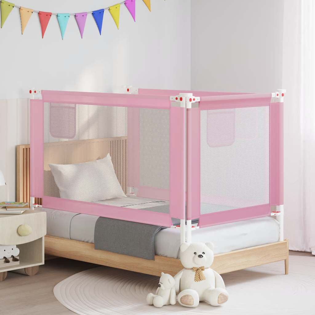 Vidaxl Bettdiagramm Kleinkind 140x25 cm Stoff rosa