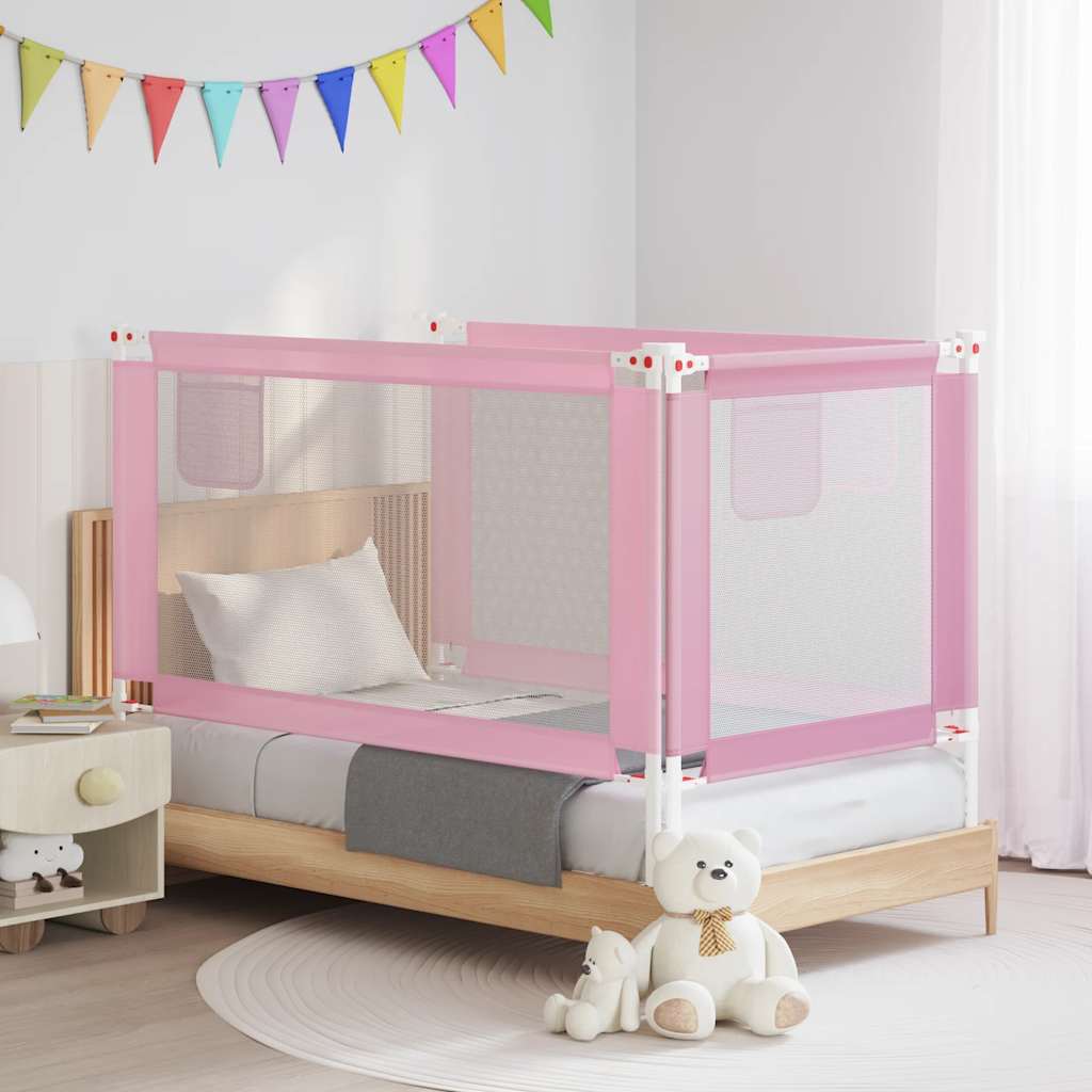Vidaxl Bettdiagramm Kleinkind 150x25 cm Stoff rosa