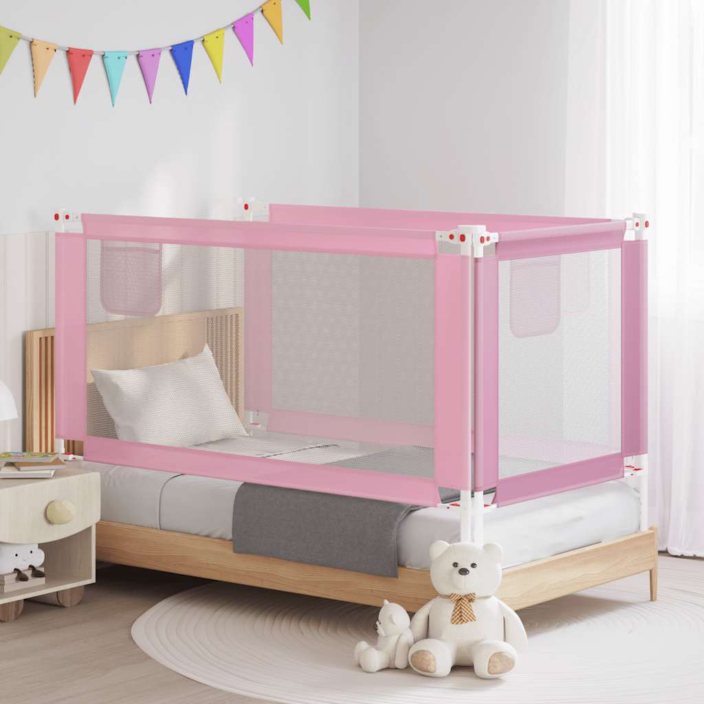 Vidaxl Bettdiagramm Kleinkind 160x25 cm Stoff rosa