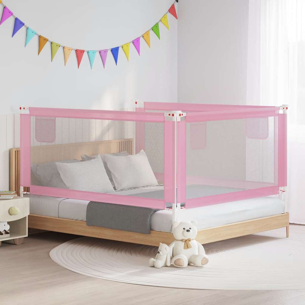 Vidaxl Bettdiagramm Kleinkind 180x25 cm Stoff rosa