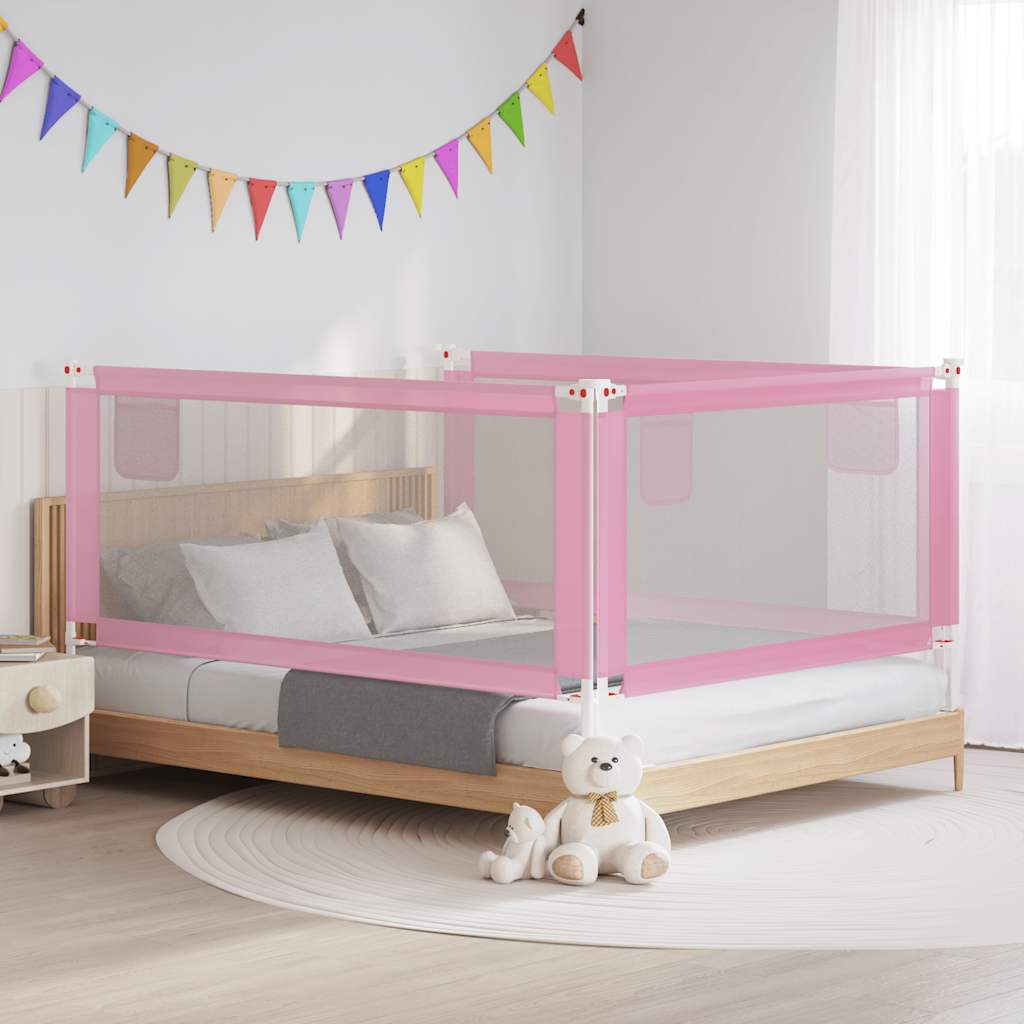 Vidaxl Bettdiagramm Kleinkind 190x25 cm Stoff rosa