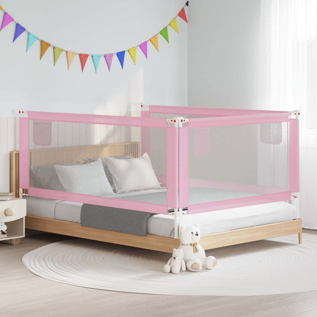 Vidaxl Bettdiagramm Kleinkind 200x25 cm Stoff rosa