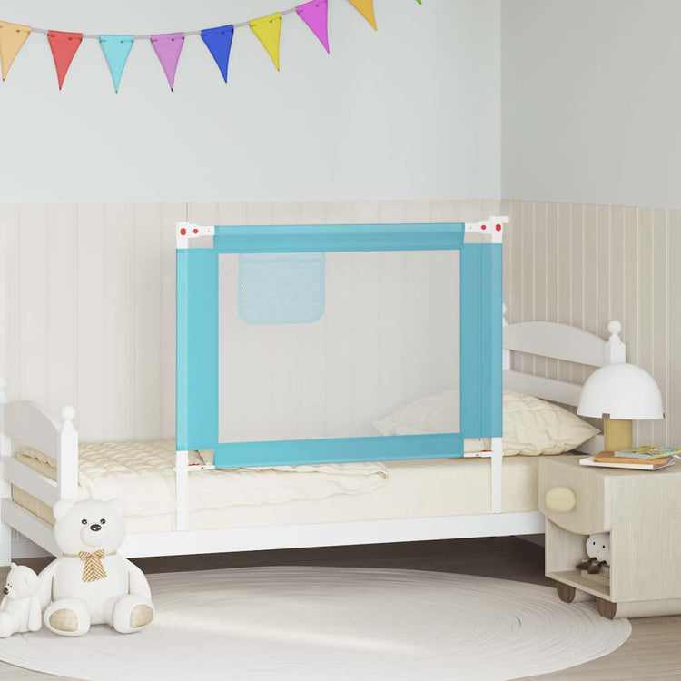 Vidaxl Bedhek Kleinkind 100x25 cm Stoff blau