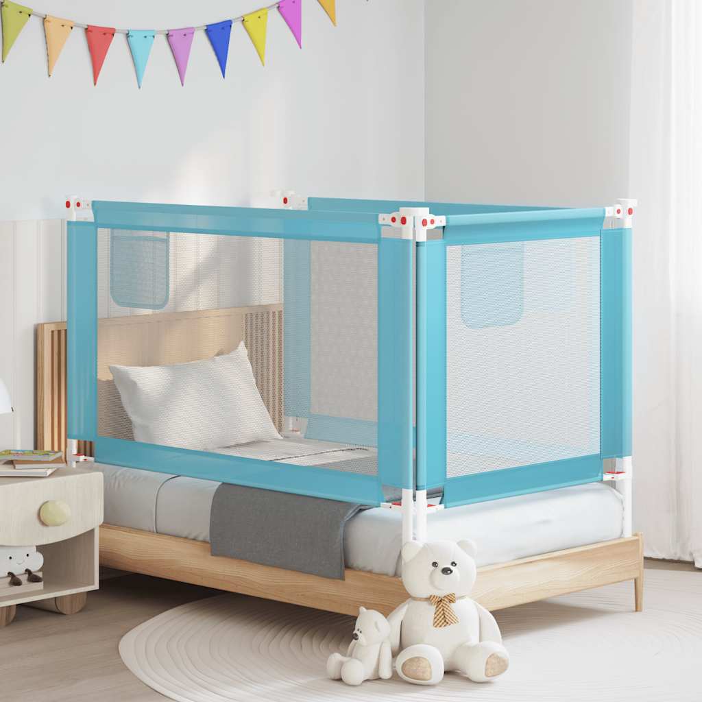 Vidaxl Bettdiagramm Kleinkind 140x25 cm Stoff blau