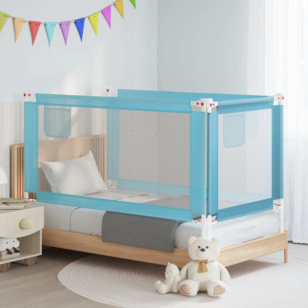 Vidaxl Bedhek Kleinkind 160x25 cm Stoff blau
