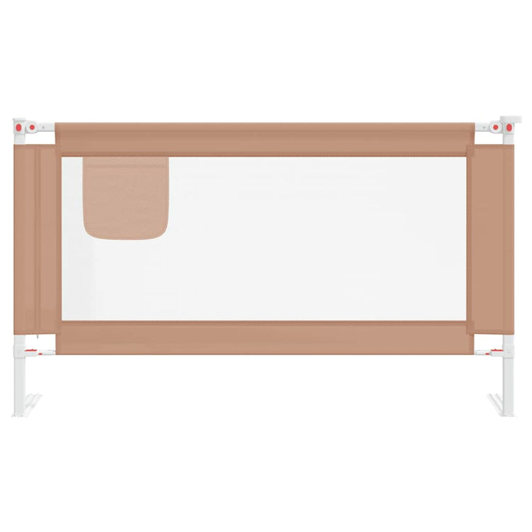 Vidaxl Bedhek Kleinkind 140x25 cm Stofftaupe