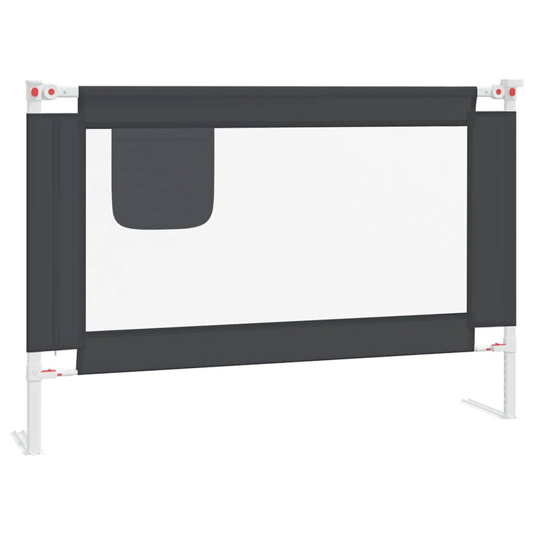 Vidaxl Bedhek Kleinkind 100x25 cm Stoff dunkelgrau
