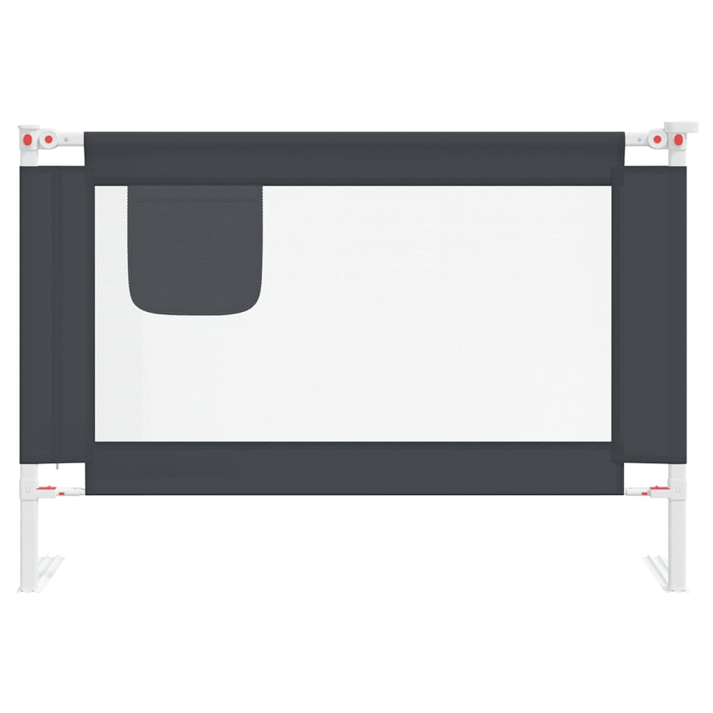 Vidaxl Bedhek Kleinkind 100x25 cm Stoff dunkelgrau