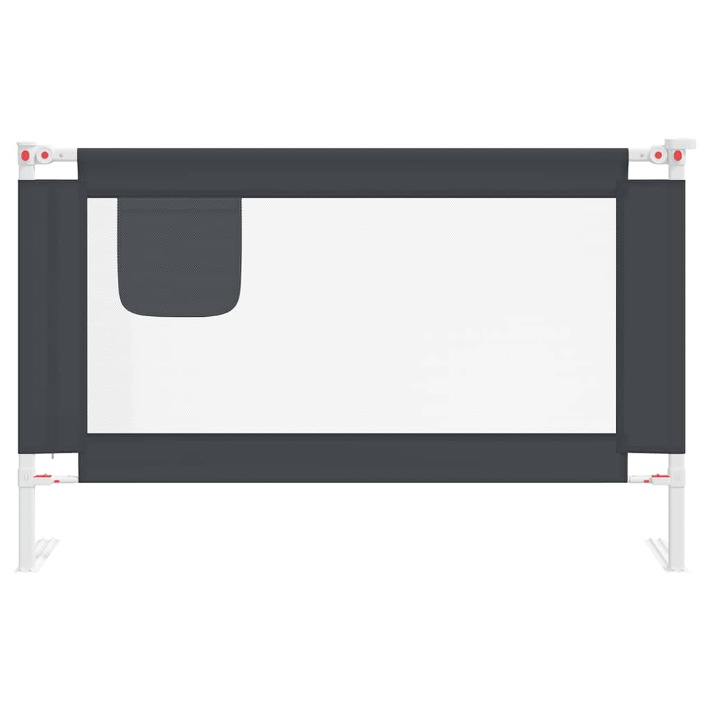 Vidaxl Bedhek Kleinkind 120x25 cm Stoff dunkelgrau