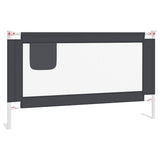 Vidaxl Bettdiagramm Kleinkind 140x25 cm Stoff dunkelgrau - afbeelding 2