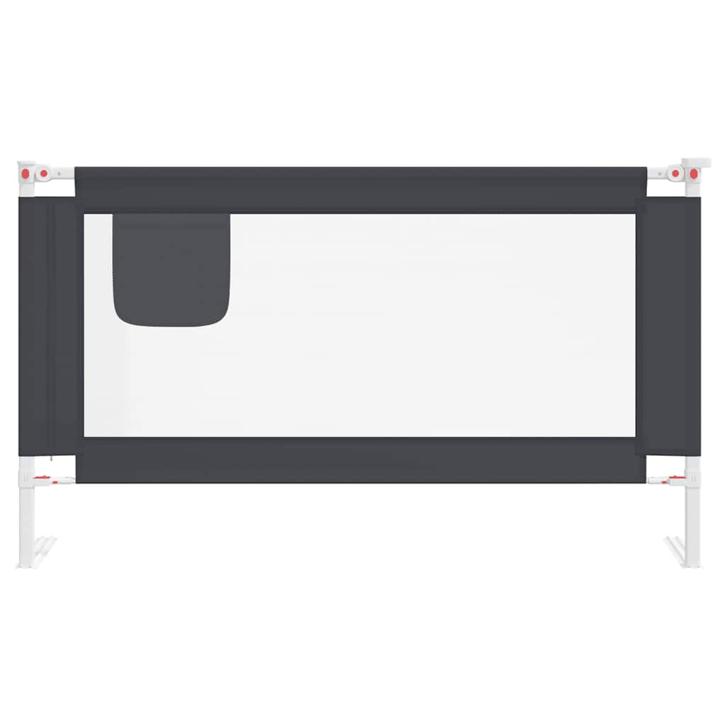 Vidaxl Bettdiagramm Kleinkind 140x25 cm Stoff dunkelgrau