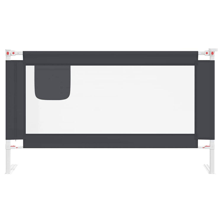 Vidaxl Bettdiagramm Kleinkind 140x25 cm Stoff dunkelgrau