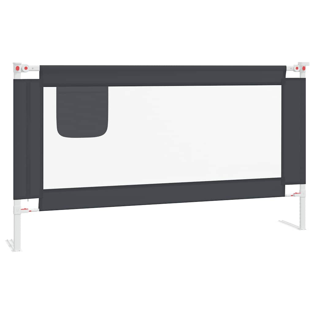 Vidaxl Bedhek Kleinkind 150x25 cm Stoff dunkelgrau