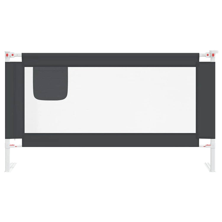 Vidaxl Bedhek Kleinkind 150x25 cm Stoff dunkelgrau